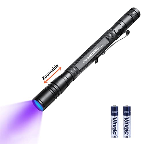 UV Flashlight 395nm Zoomable Black Light 2AAA Battery