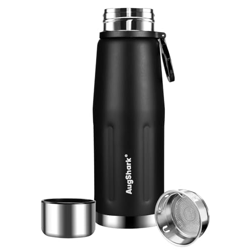 20oz Vacuum Insulated Stainless Steel Thermoses with Foldable Handle & Leakproof Lid