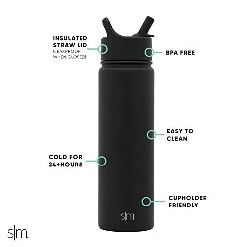 Insulated Water Bottle with Straw