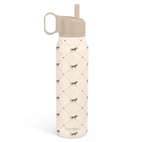 Horse Stainless Steel Water Bottle with Twist Lid 20oz