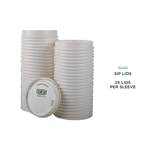 Eco Products Compostable Paper Coffee Cup Lids (1000 Count)