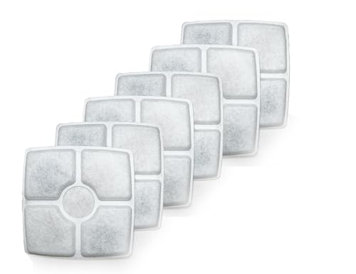 Triple Filtration Charcoal Water Filter Replacements for Veken 84oz (6 Count)