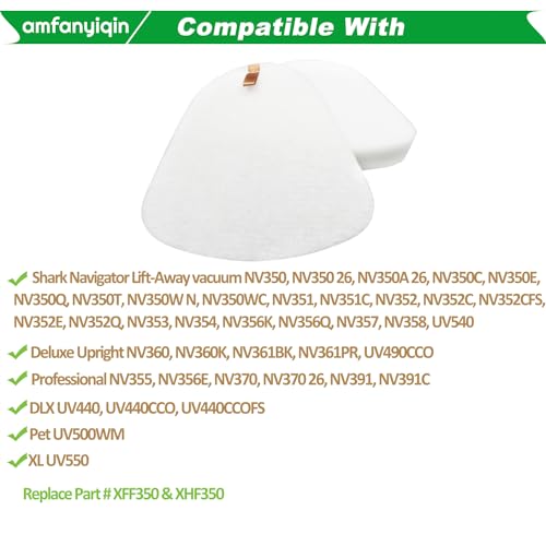 Filter Replacements Compatible with Shark Navigator Lift (2 Count)