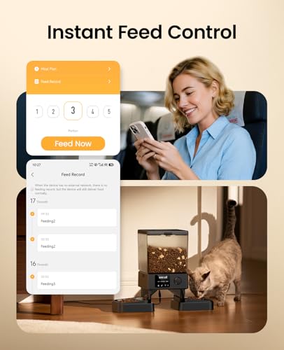5G WiFi Automatic Cat Feeder for 2 Cats