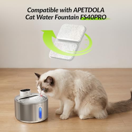 5 Pack Replacement Filter for FS40PRO Cat Fountain 135 fl oz (4 Fl Oz)