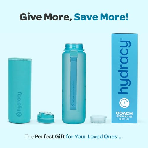 Motivational Water Bottle with Time Marker & Fruit Infuser 17 oz