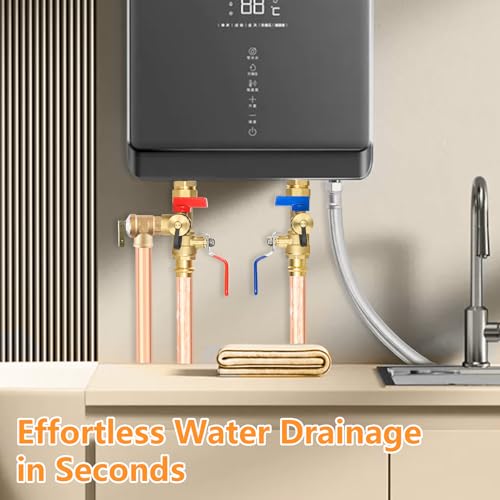 1PC HeSun 3 4" Press IPS Isolator Tankless Water Heater Service Valve Kit