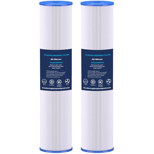 20 x 4.5 20 Micro Whole House Pleated Sediment Water Filter