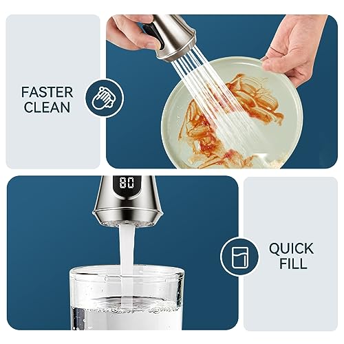 Kitchen Faucet with Temperature Digital Display