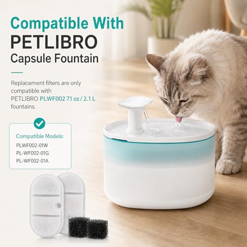 Compatible with PETLIBRO PLWF002 Water Fountain Replacement Filters (32 Count)