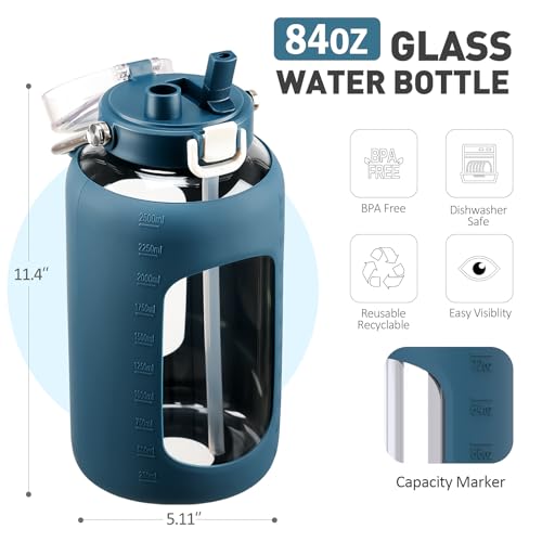 84oz Glass Water Bottle