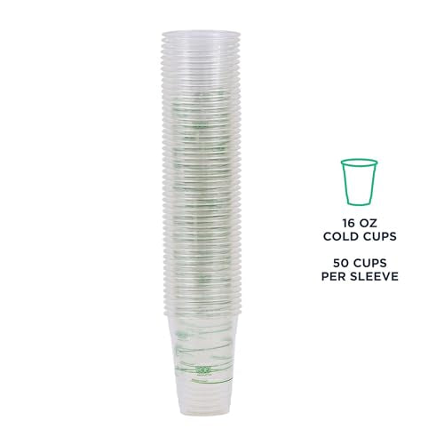 GreenStripe Clear Disposable Cold Cups (50 Count)