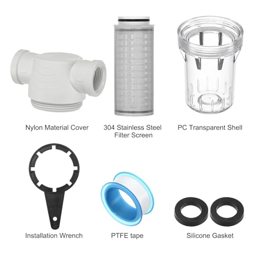 3 Pack Water Pump Strainer with 40 Mesh Stainless Steel Filter Screen