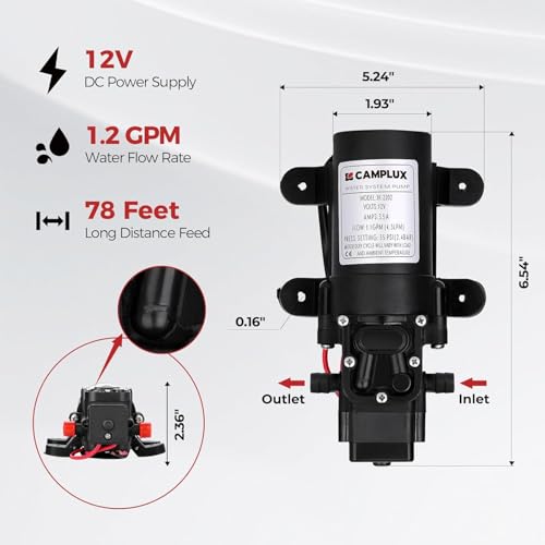 CAMPLUX 5L Portable Propane Gas Tankless Water Heater