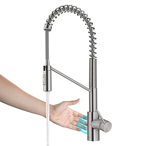 Stainless Steel 21 in Touchless Pull Down Faucet KSF