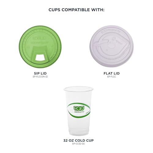 GreenStripe Clear Disposable Cold Cups (50 Count)