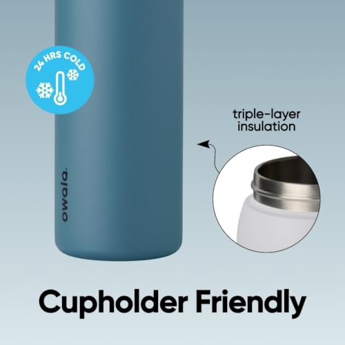 FreeSip Stainless Steel Water Bottle 40 oz Denim