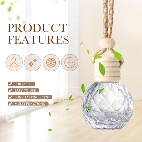 100 Pcs Car Diffuser Bottles Empty Bulk with Wood Cap (100 Count)
