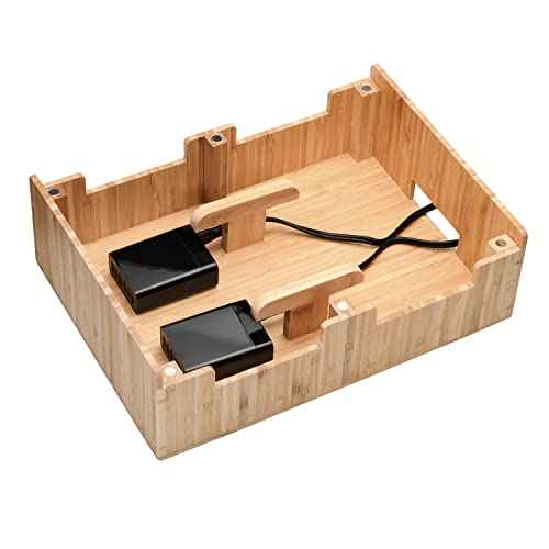10 Port Bamboo Charging Station Includes 2 Powermod 6 USB Port Chargers for Smartphones & Tablets