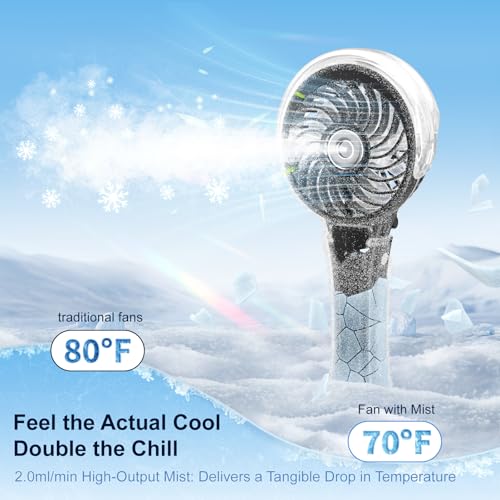 Upgraded Handheld Misting Fan