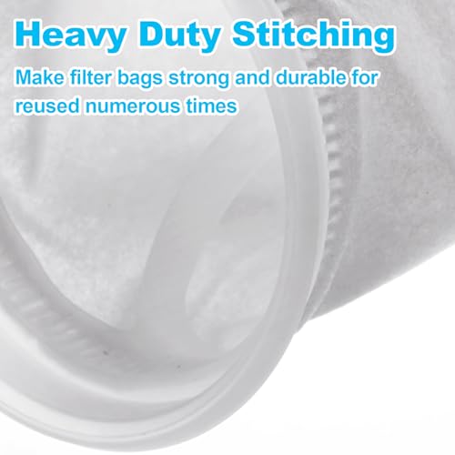 12 Pack 4" x 14" Filter Socks 4 Inch Ring by 14 Inch Long 200 Micron Filter Bag