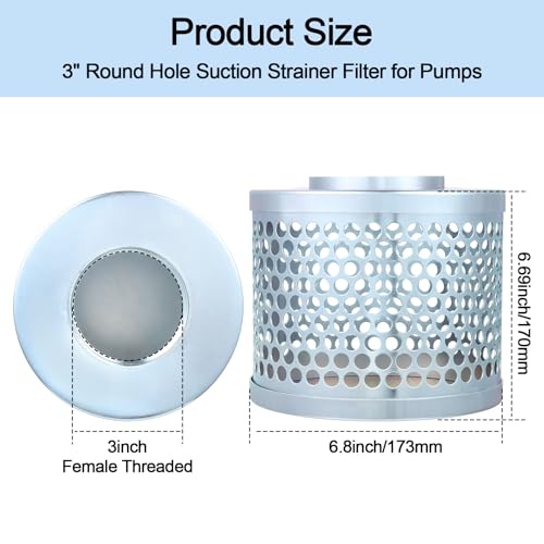 Carbon Steel Round Hole Suction Strainer Filter for Water Pumps