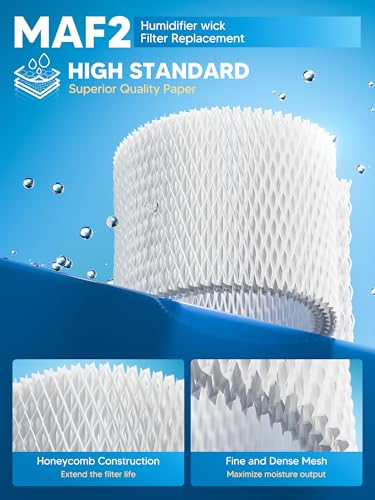 MAF2 Humidifier Filter Replacement for Aircare Esscik Air MiostAIR MA0800 MA08000 MA0600 MA0601 and Replacement for Kenmore 15408 (2 Count)