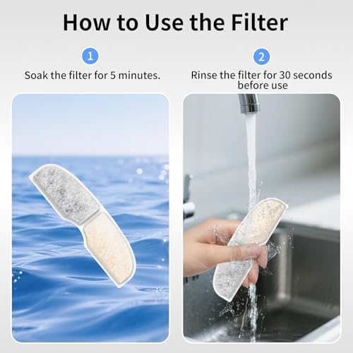 8 Packs Cat Water Fountain Replacement Filters
