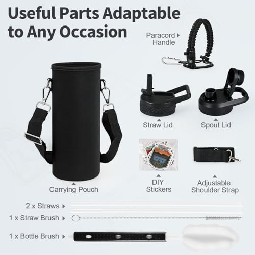 20 oz Insulated Water Bottle with Straw