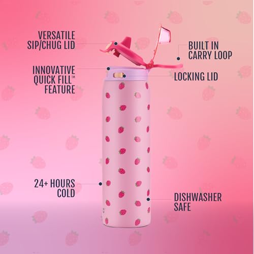 Pop & Fill 22oz Stainless Steel Water Bottle with QuickFill Technology
