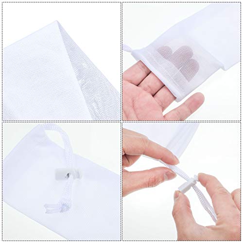 6 Pieces Lint Traps for Washing Machine Drain Hose Nylon Mesh