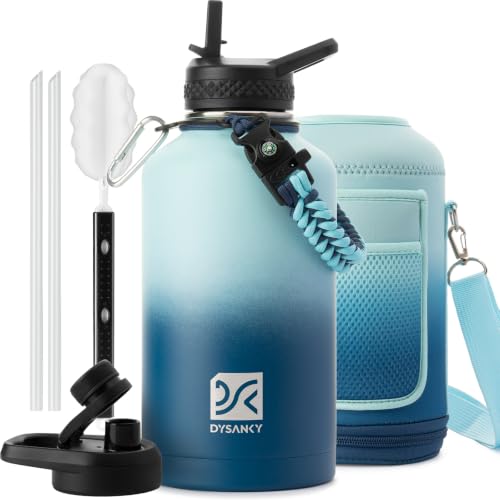 Insulated Water Bottle with Portable Carrier Bag for Outdoor 64 oz