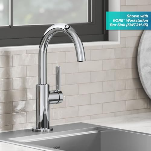 Oletto Single Handle Kitchen Bar Faucet in Chrome