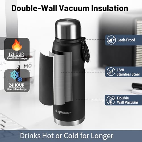 27oz Stainless Steel Insulated Water Bottle Travel Coffee Cup with Lid Leak Proof Metal Water Bottle for Hot and Cold Drink Water Flask