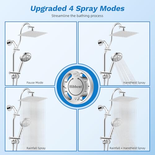 High Pressue All Metal 10" Rainfall Shower Head
