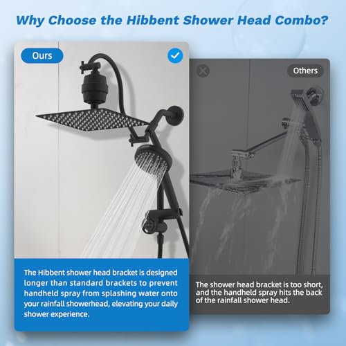 10" Dual Filtered 10" Rainfall Shower Head with Handheld 10