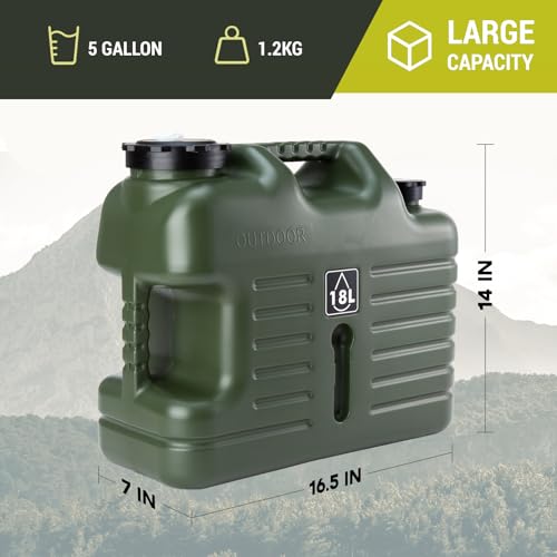 5 Gallon Camping Water Jug with Spout