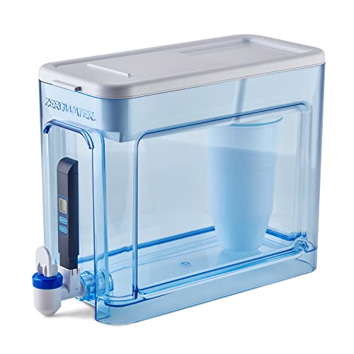 32-Cup 5-Stage Water Filter Dispenser with Instant Read Out - 0 TDS for Improved Tap Water Taste - IAPMO Certified to Reduce Lead, Chromium, and PFOA/PFOS