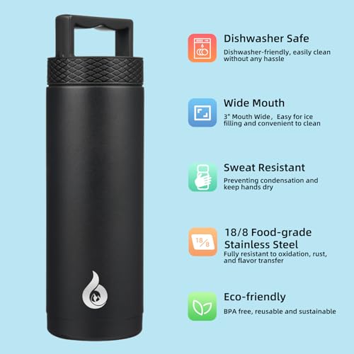 18oz Insulated Water Bottle Stainless Steel Water Bottle with Handle