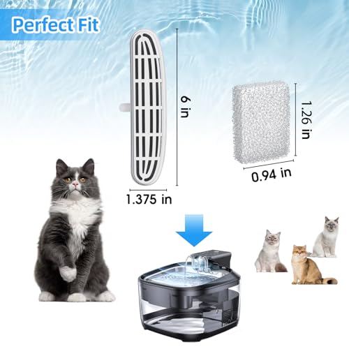 16 Pack Cat Water Fountain Filters