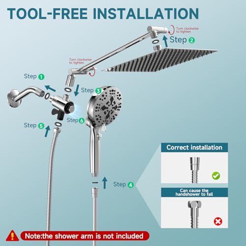 Shower Heads With Handheld Spray Combo