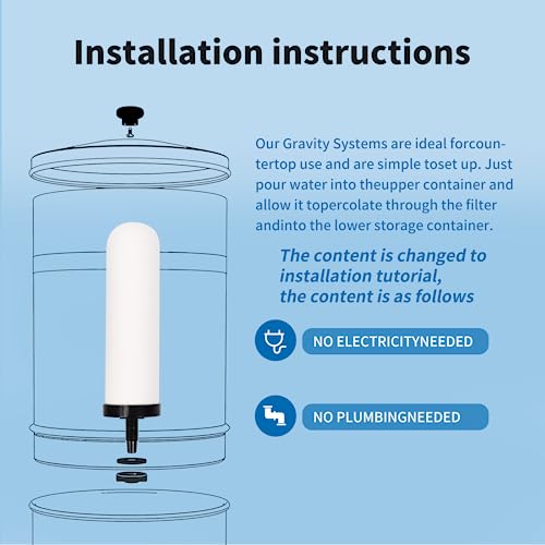 2 PCS 7 inch ceramic water filter Candle with Activated Carbon (2 Count)