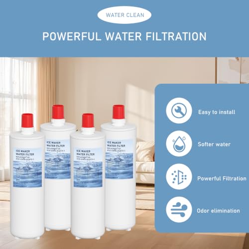 HF20-S HF20-MS HF25-S Water Filter Replacement Compatible with 3M High Flow Series Cartridge HF20-S, 5615103/HF20-MS, 5615109/HF25-S,5615203, Water Filtration System 4-Packs (4 Count)