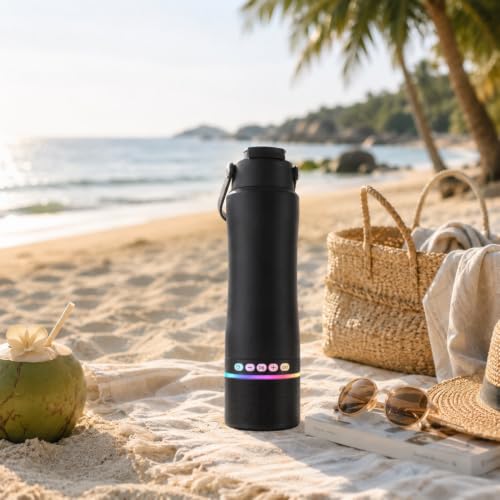 Stainless Steel Water Bottle with Portable Bluetooth Speaker TWS