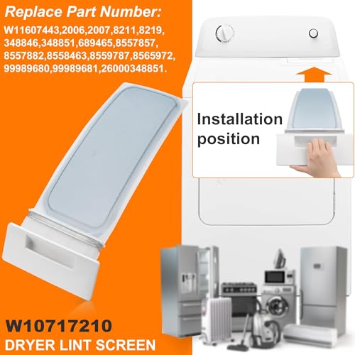 W10717210 W11607443 w11778253 Dryer Lint Screen Filter Replacement Compatible for Whirlpool