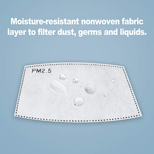 40pcs PM2.5 Activated Carbon Face Mask Filter Pad 5 (40 Count)
