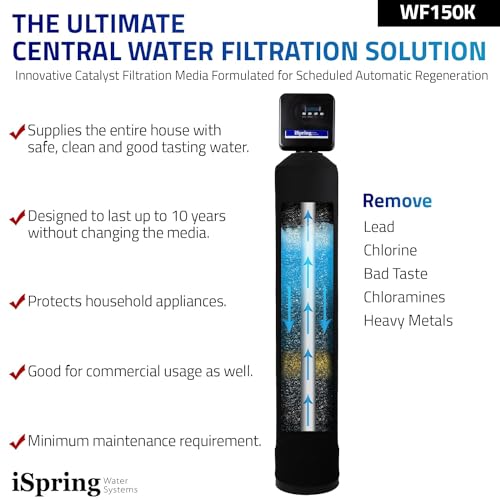 WF150K Whole House Central Water Filtration System with Set and Forget Smart Valve