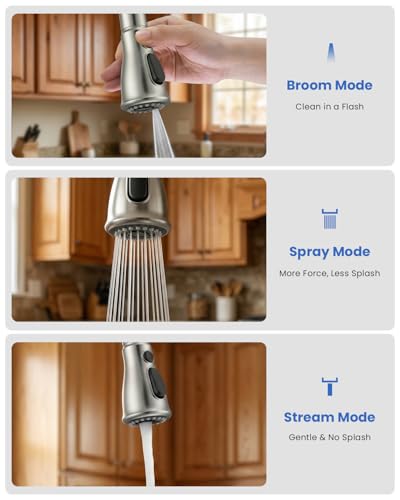Touchless Kitchen Faucet with Soap Dispenser and Pull Down Sprayer