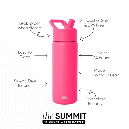 Insulated Water Bottle with Straw