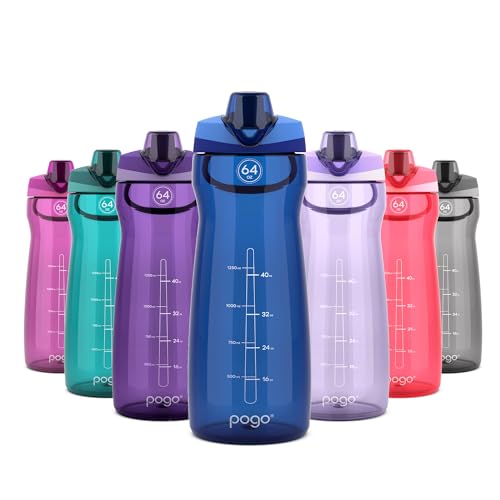 64oz Plastic Water Bottle with Chug Lid and Carry Loop